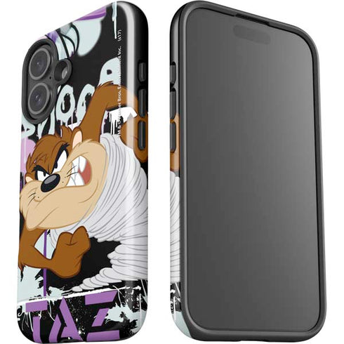 Looney Tunes Splatter Paint Tasmanian Devil iPhone 16 Plus Impact Case