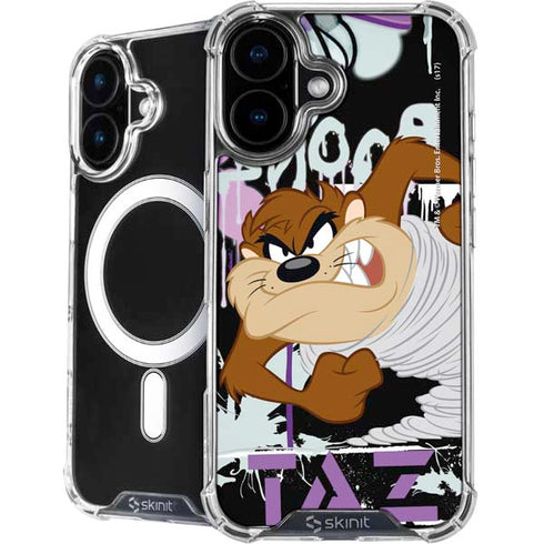 Looney Tunes Splatter Paint Tasmanian Devil iPhone 16 Plus MagSafe Case