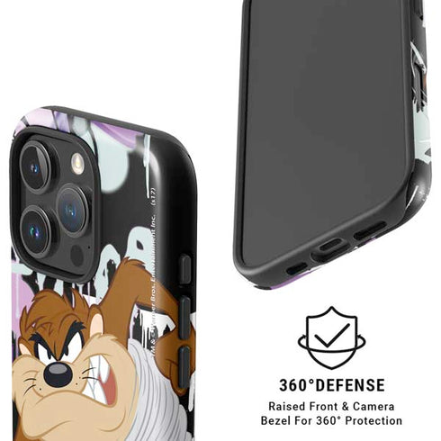 Looney Tunes Splatter Paint Tasmanian Devil iPhone 16 Pro Max Magsafe Impact Case