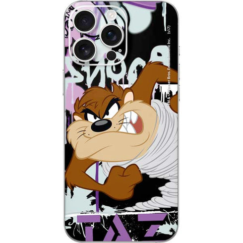 Looney Tunes Splatter Paint Tasmanian Devil iPhone 16 Pro Max Skin
