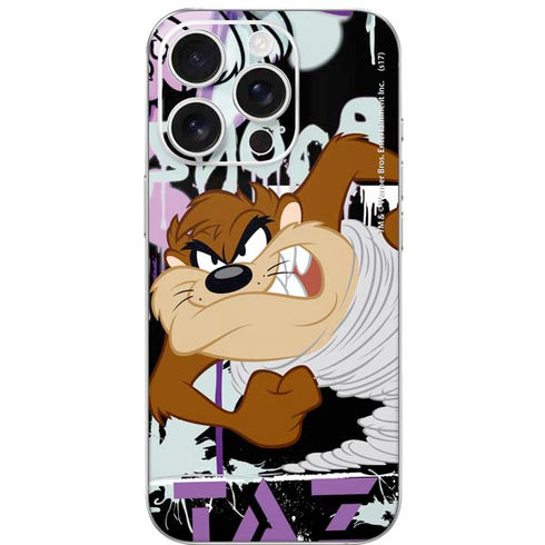 Looney Tunes Splatter Paint Tasmanian Devil iPhone 16 Pro Skin