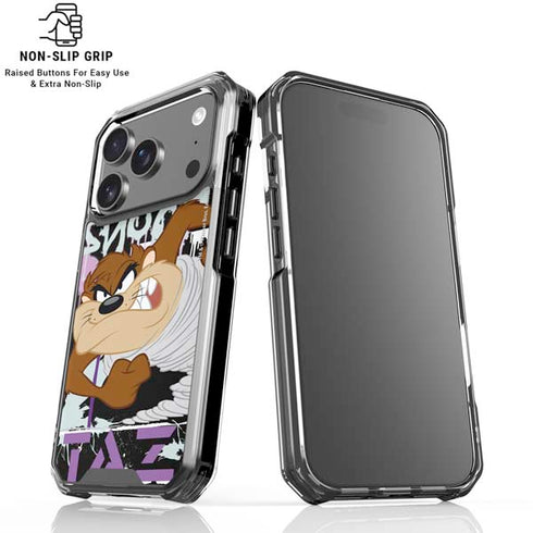 Looney Tunes Splatter Paint Tasmanian Devil iPhone 17 Pro Clear Case