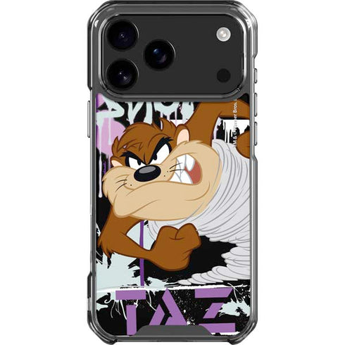 Looney Tunes Splatter Paint Tasmanian Devil iPhone 17 Pro Max Clear Case