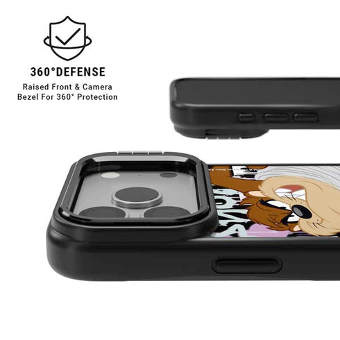 Looney Tunes Splatter Paint Tasmanian Devil iPhone 17 Pro Max Kickstand Case
