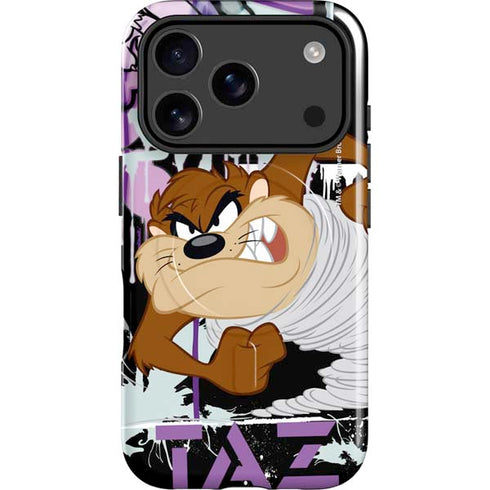 Looney Tunes Splatter Paint Tasmanian Devil iPhone 17 Pro Max Magsafe Impact Case