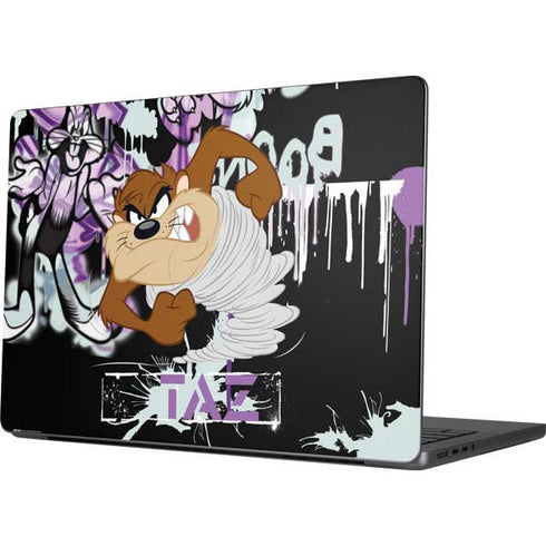 Looney Tunes Splatter Paint Tasmanian Devil Apple MacBook Pro 14-inch Skin