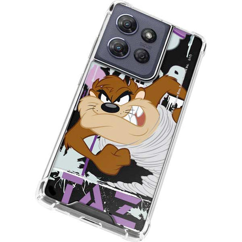 Looney Tunes Splatter Paint Tasmanian Devil Moto G 5G (2025) Clear Case