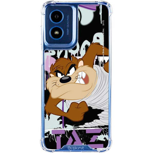Looney Tunes Splatter Paint Tasmanian Devil Moto G 5G (2024) Clear Case