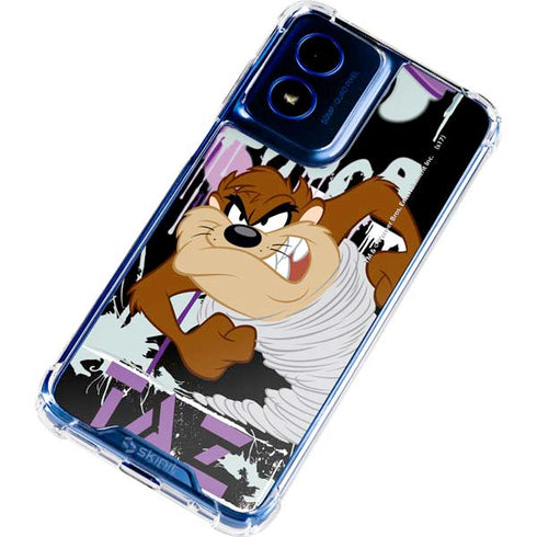 Looney Tunes Splatter Paint Tasmanian Devil Moto G 5G (2024) Clear Case