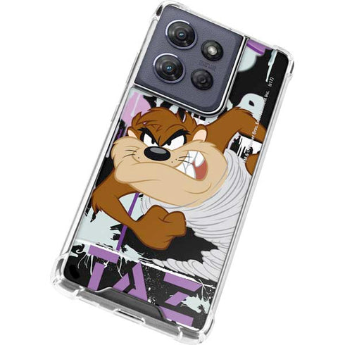 Looney Tunes Splatter Paint Tasmanian Devil Moto G Play 5G (2025) Clear Case