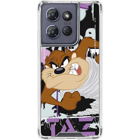 Looney Tunes Splatter Paint Tasmanian Devil Moto G Stylus 5G (2025) Clear Case