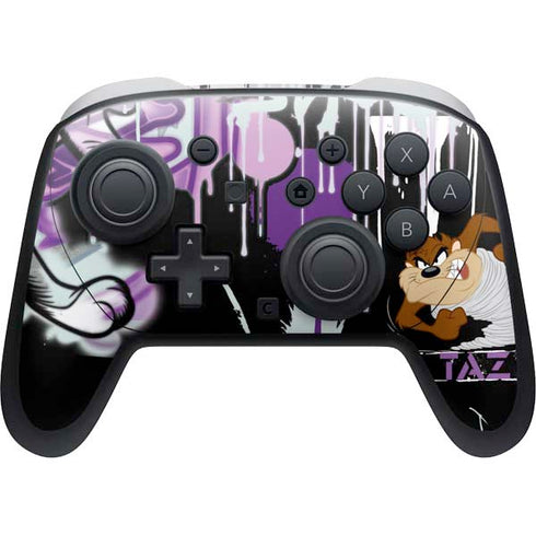 Looney Tunes Splatter Paint Tasmanian Devil Nintendo Switch 2 (2025) Pro Controller Skin