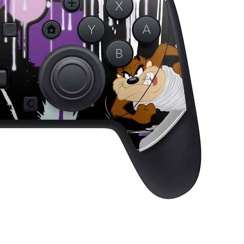 Looney Tunes Splatter Paint Tasmanian Devil Nintendo Switch 2 (2025) Pro Controller Skin
