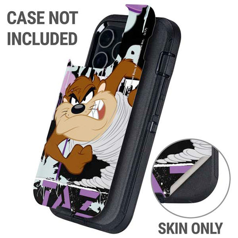 Looney Tunes Splatter Paint Tasmanian Devil Otterbox Defender iPhone Skin