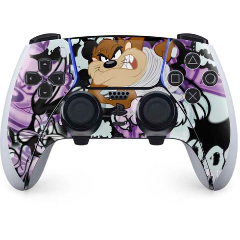 Looney Tunes Splatter Paint Tasmanian Devil PS5 DualSense Edge Pro Controller Skin