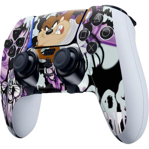 Looney Tunes Splatter Paint Tasmanian Devil PS5 DualSense Edge Pro Controller Skin