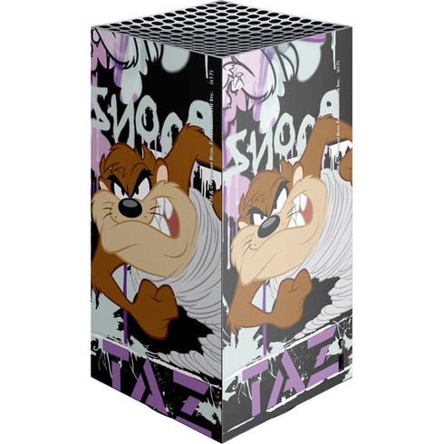 Looney Tunes Splatter Paint Tasmanian Devil XBox Series X Digital Edition Console Skin