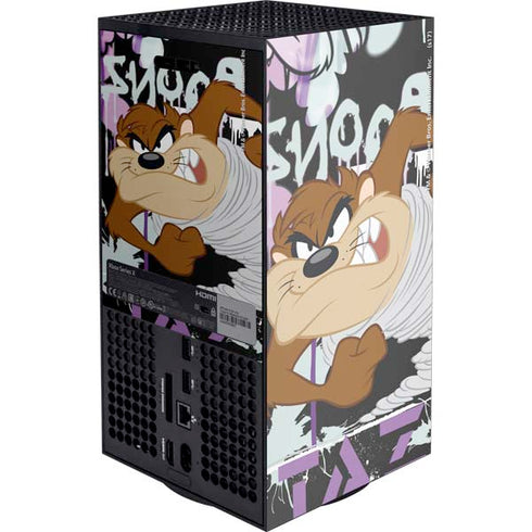 Looney Tunes Splatter Paint Tasmanian Devil XBox Series X Digital Edition Console Skin