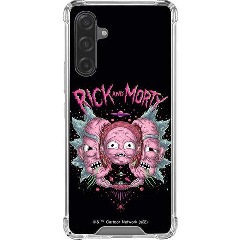 Adult Swim Rick and Morty Split Head Rick Galaxy A17 Clear Case