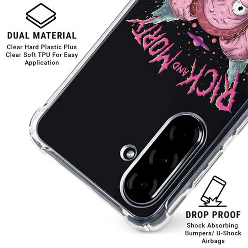 Adult Swim Rick and Morty Split Head Rick Galaxy A36 5G Clear Case