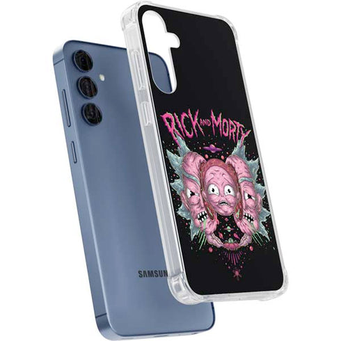 Adult Swim Rick and Morty Split Head Rick Galaxy A55 5G Clear Case