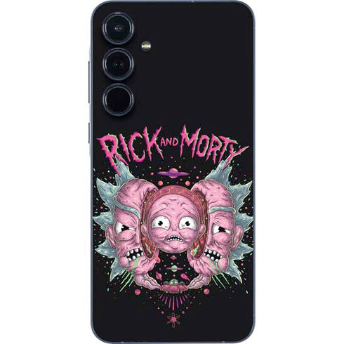 Adult Swim Rick and Morty Split Head Rick Galaxy A55 5G Skin