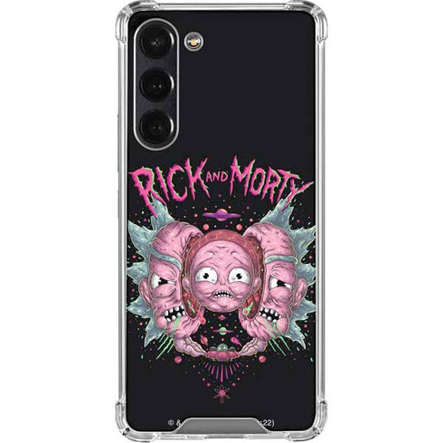 Adult Swim Rick and Morty Split Head Rick Galaxy S24 FE Clear Case