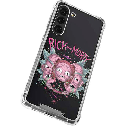 Adult Swim Rick and Morty Split Head Rick Galaxy S24 FE Clear Case