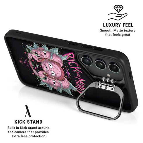 Adult Swim Rick and Morty Split Head Rick Galaxy S24 Kickstand Case