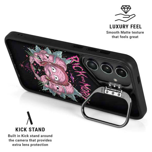 Adult Swim Rick and Morty Split Head Rick Galaxy S25 Plus Kickstand Case