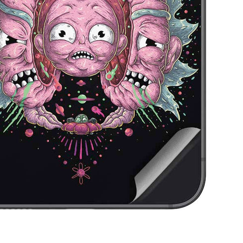 Adult Swim Rick and Morty Split Head Rick Galaxy S25 Plus Skin