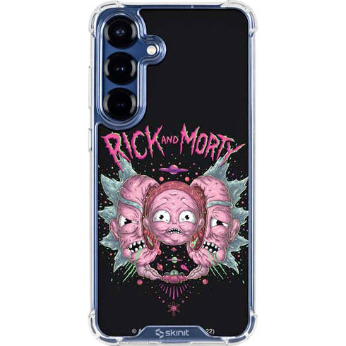 Adult Swim Rick and Morty Split Head Rick Galaxy S25 Plus Clear Case