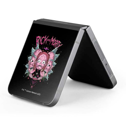 Adult Swim Rick and Morty Split Head Rick Galaxy Z Flip6 Skin