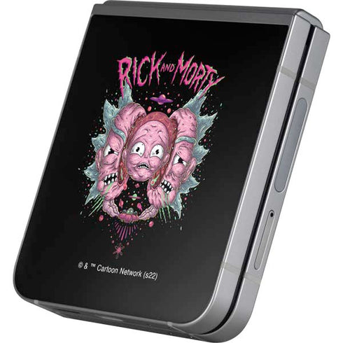 Adult Swim Rick and Morty Split Head Rick Galaxy Z Flip6 Skin