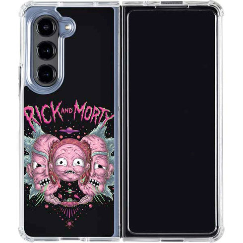 Adult Swim Rick and Morty Split Head Rick Galaxy Z Fold5 5G Clear Case