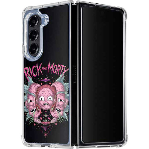 Adult Swim Rick and Morty Split Head Rick Galaxy Z Fold5 5G Clear Case