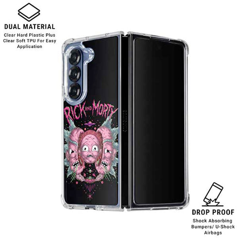 Adult Swim Rick and Morty Split Head Rick Galaxy Z Fold6 Clear Case