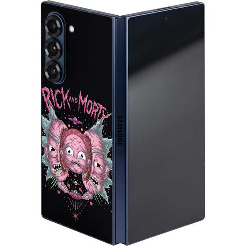 Adult Swim Rick and Morty Split Head Rick Galaxy Z Fold6 Skin