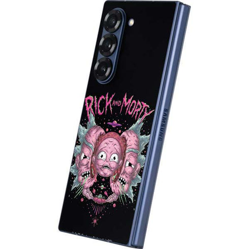 Adult Swim Rick and Morty Split Head Rick Galaxy Z Fold6 Skin