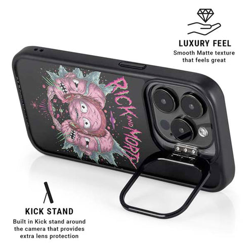 Adult Swim Rick and Morty Split Head Rick iPhone 13 Pro Max Kickstand Case