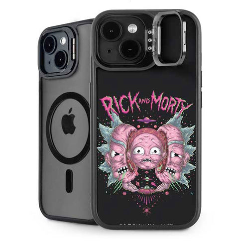 Adult Swim Rick and Morty Split Head Rick iPhone 14 Plus Kickstand Case