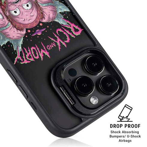 Adult Swim Rick and Morty Split Head Rick iPhone 14 Pro Kickstand Case