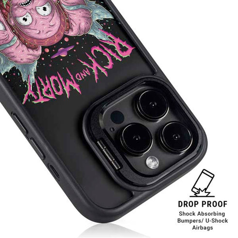 Adult Swim Rick and Morty Split Head Rick iPhone 14 Pro Max Kickstand Case