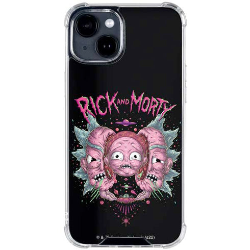 Adult Swim Rick and Morty Split Head Rick iPhone 15 Clear Case