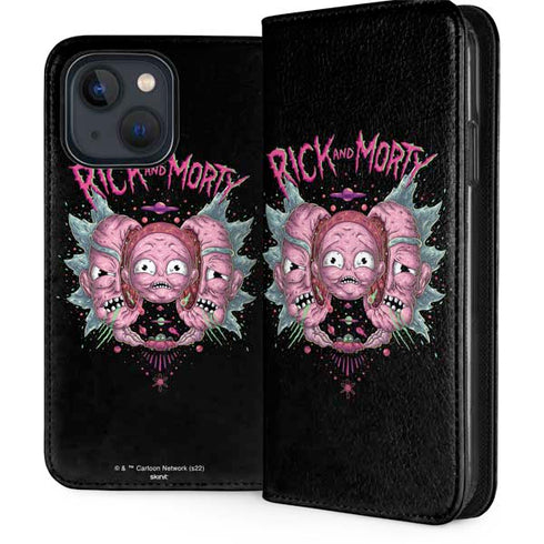 Adult Swim Rick and Morty Split Head Rick iPhone 15 Folio Case
