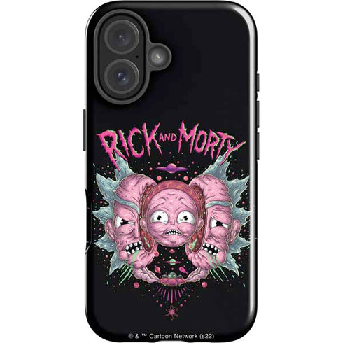 Adult Swim Rick and Morty Split Head Rick iPhone 16 Impact Case