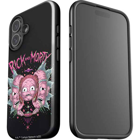 Adult Swim Rick and Morty Split Head Rick iPhone 16 Impact Case