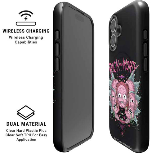 Adult Swim Rick and Morty Split Head Rick iPhone 16 Magsafe Impact Case
