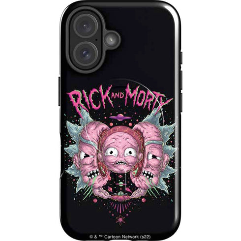 Adult Swim Rick and Morty Split Head Rick iPhone 16 Plus Magsafe Impact Case