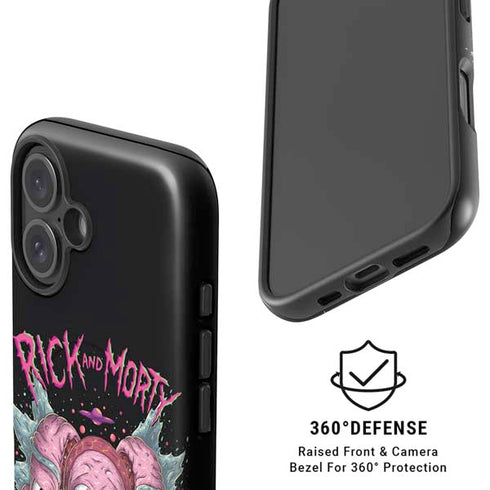 Adult Swim Rick and Morty Split Head Rick iPhone 16 Plus Magsafe Impact Case